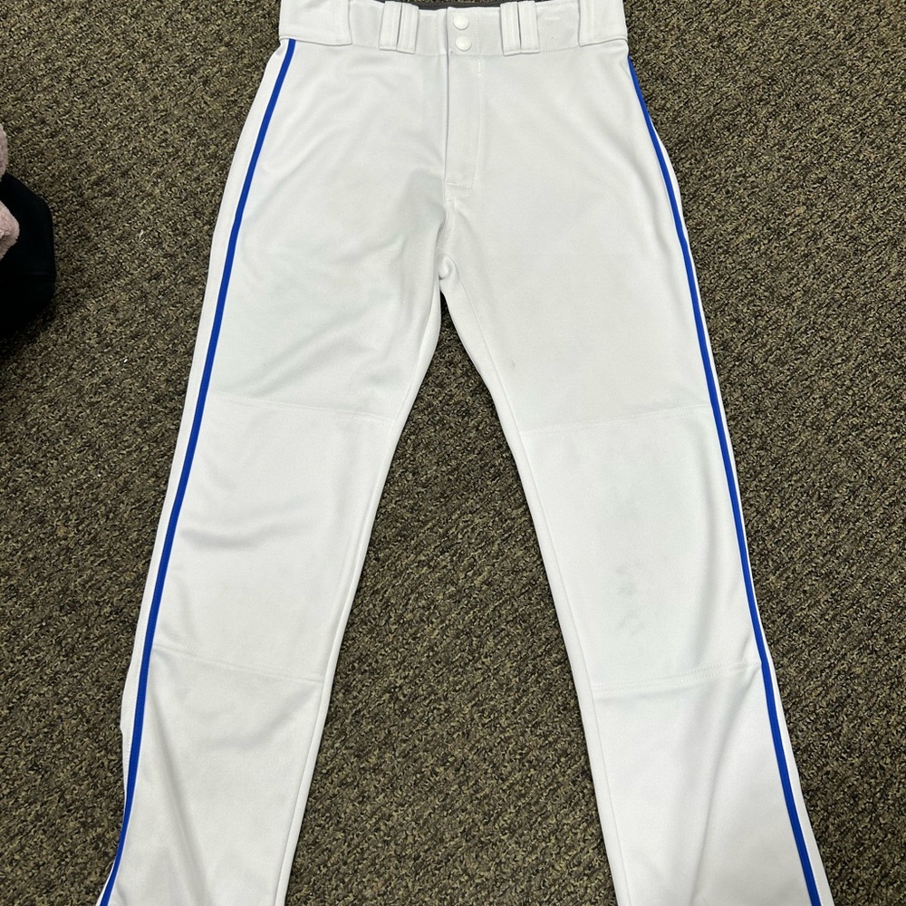 Easton White Pants with Blue Accents
